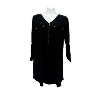 Michael Kors Women 1X XL Casual Dress Black 06342